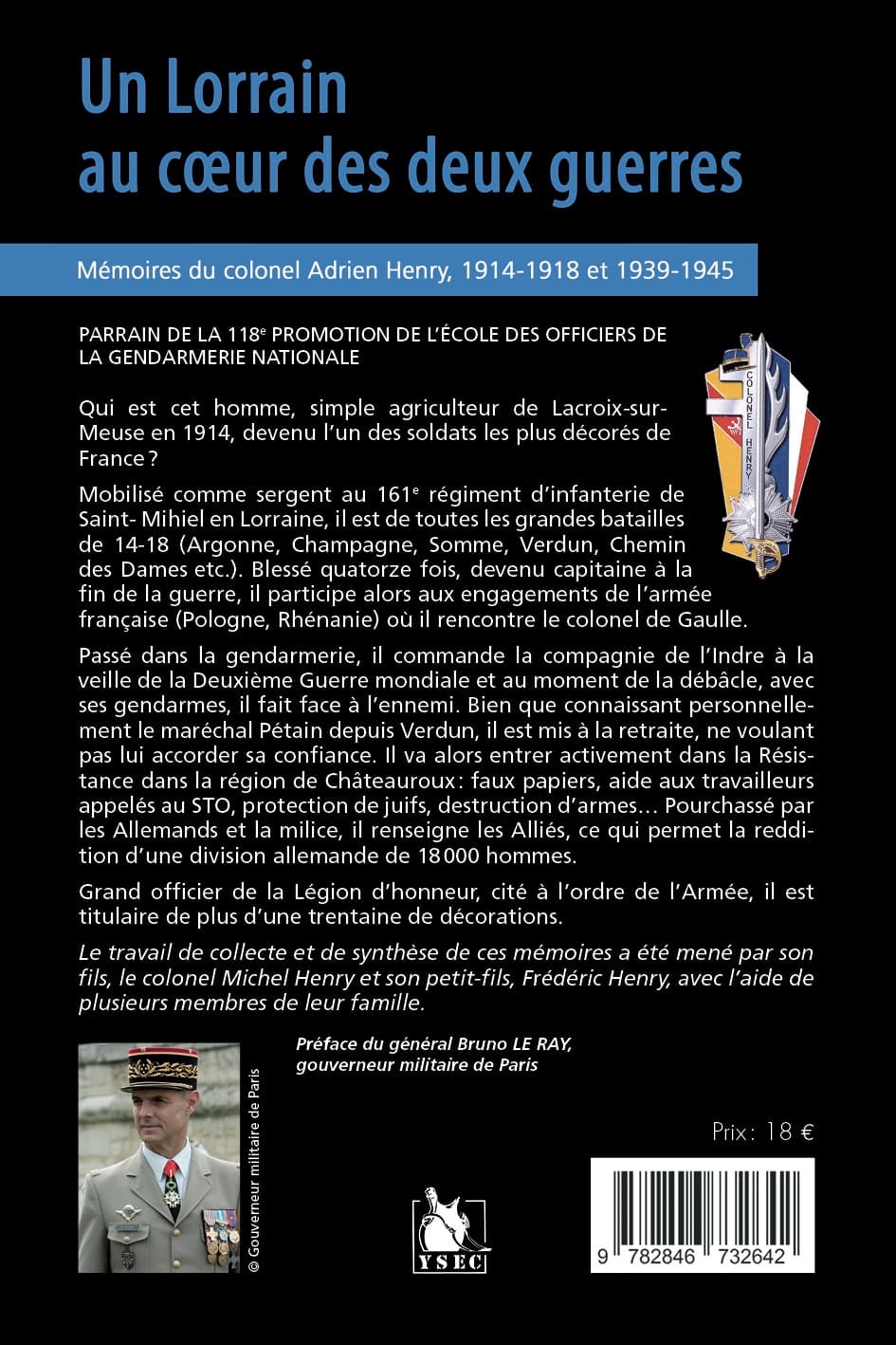 Couverture verso du livre « Un Lorrain au cœur des deux guerres »