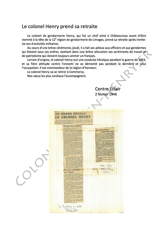 Centre Éclair 2 février 1946 - Colonel Adrien Henry - page 2
