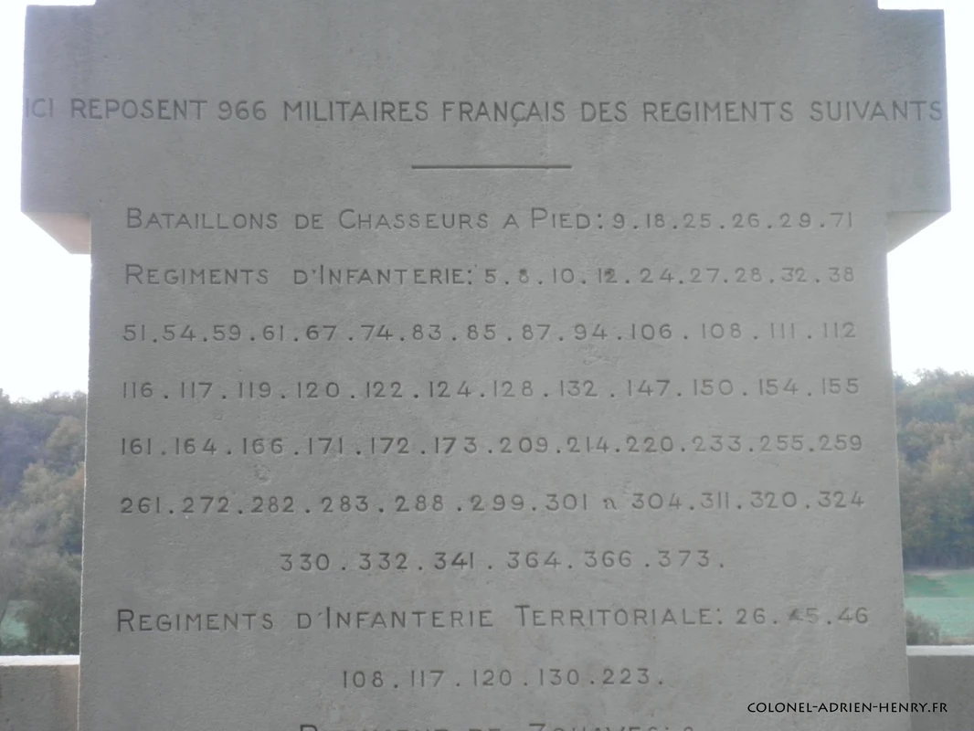 Citation du 161e RI à la nécropole de Lacroix-sur-Meuse