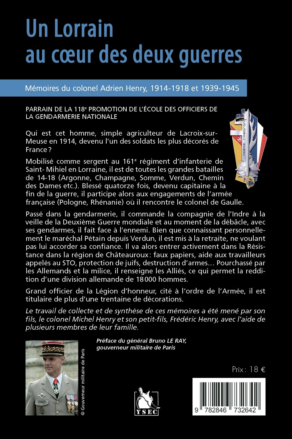 Couverture verso du livre « Un Lorrain au cœur des deux guerres »