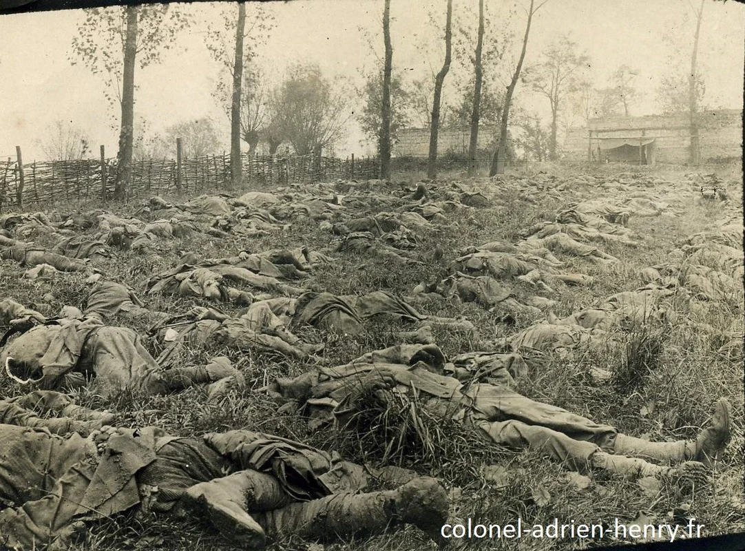Photograph of the attack in which 35 of 38 soldiers were killed