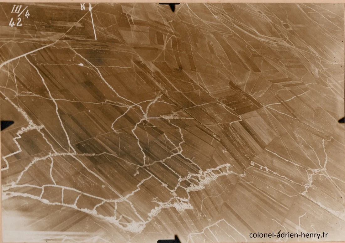 Aerial reconnaissance photograph of the battlefield
