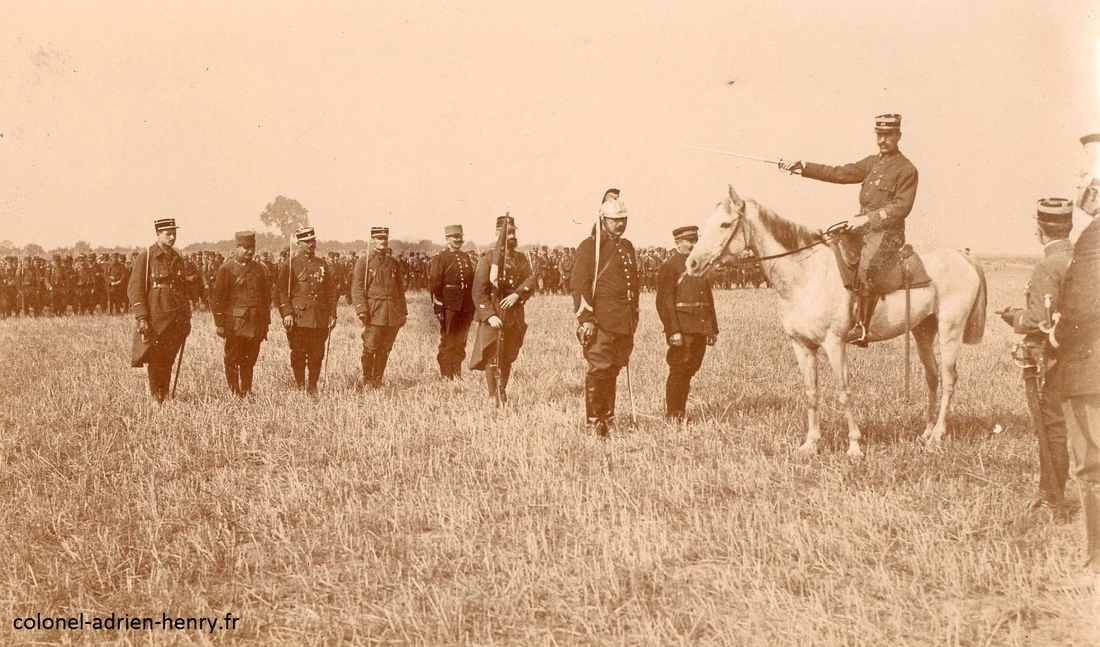 Parade at the Mourmelon camp before the battle
