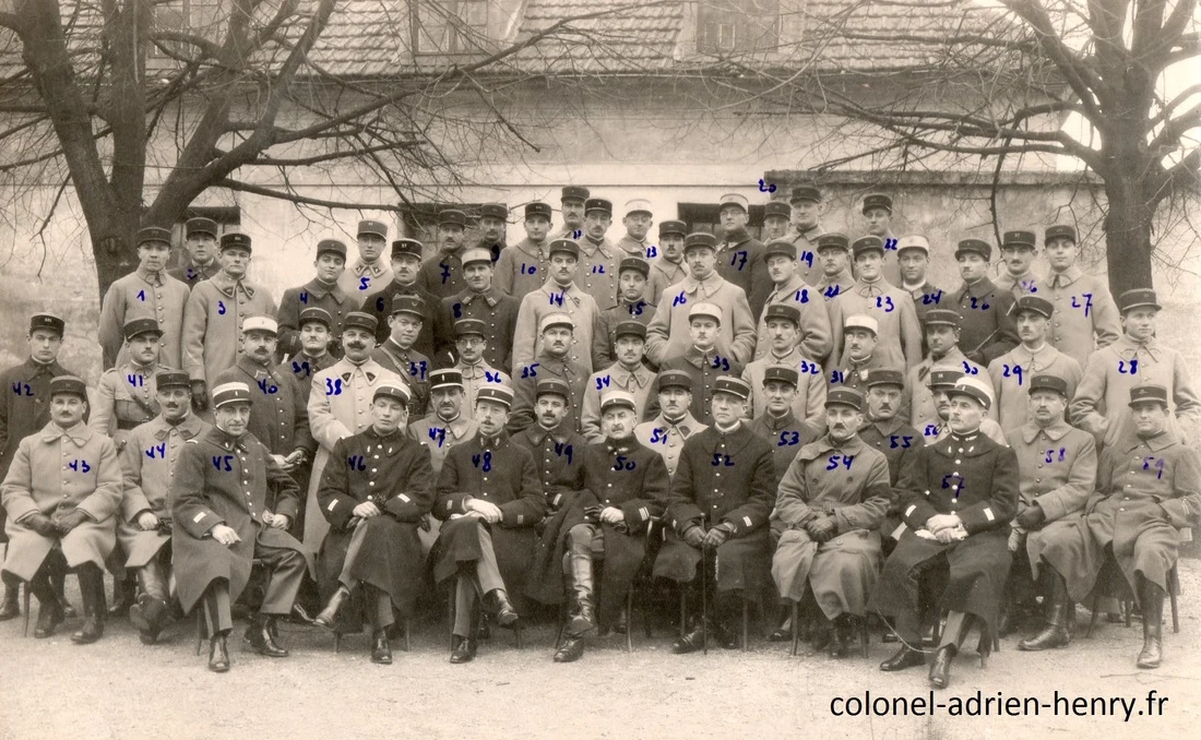 1927-1928 class of officer cadets at the Gendarmerie school