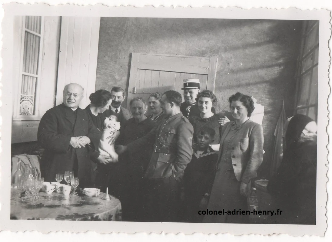 Baptême de sa fille à Mâron près de Châteauroux